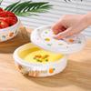 BaiJie Persimmon Design Ceramic Steaming Bowl with Lid