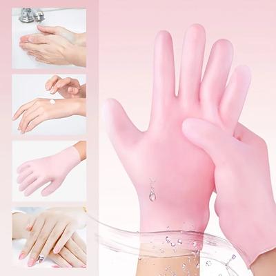 Guanti idratanti in silicone da 2 pezzi Esfoliano per prevenire la secchezza delle mani e lasciare le mani lisce e morbide Strumento per la cura delle mani