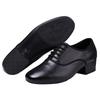 Sapatos de dança de tango salsa latinos de couro genuíno masculino sapatos de salão de baile modernos saltos quadrados 5 cm adultos crianças meninos sapatos de dança de festa