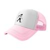 Classic Walking Figure Design Mesh Trucker Hat Breathable Baseball Cap Unisex Streetwear Style Outdoor Fashion Accessory