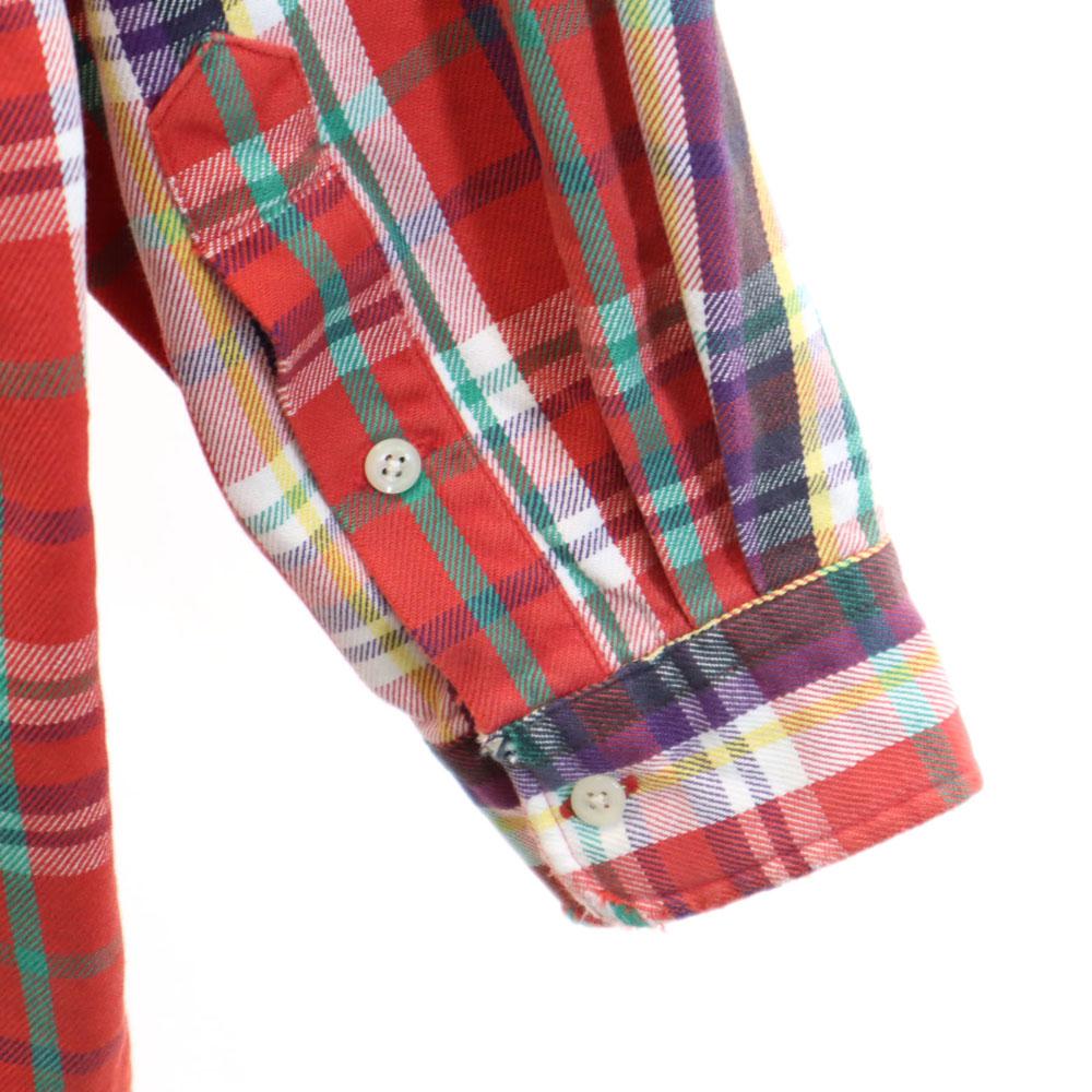 Ralph Lauren 80s 90s OLD THE BIG SHIRT Check Pattern Long Sleeve Flannel Shirt Men's Used