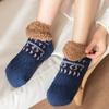 New Women's Men Warm Solid Floor Socks Non Slip Plush Knitted Coral Fleece Socks Carpet Socks Slippers Socks