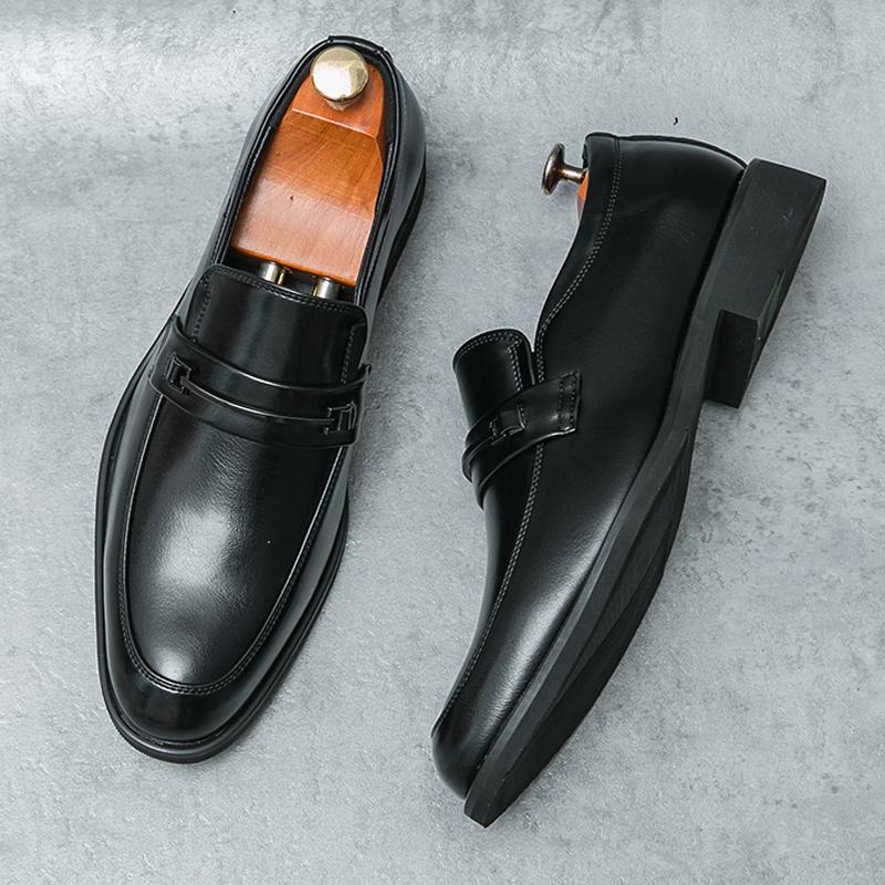 Fashion Men 2025 Fashion Loafers Shoes  New Comfy Mens Soft Sole Leather High Quality Style Men Business Thick Bottom Oxford Work Shoes