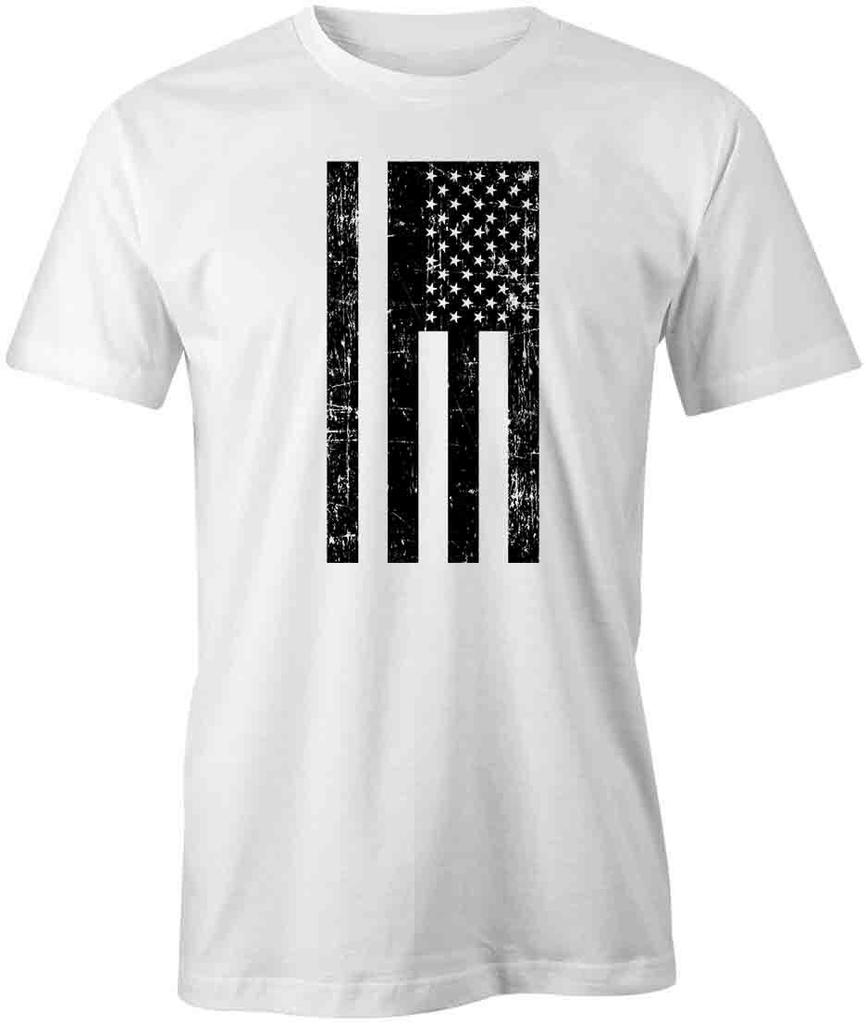 GRUNGE AMERICAN FLAG TShirt Tee Short-Sleeved Cotton USA CLOTHING S1WSA430