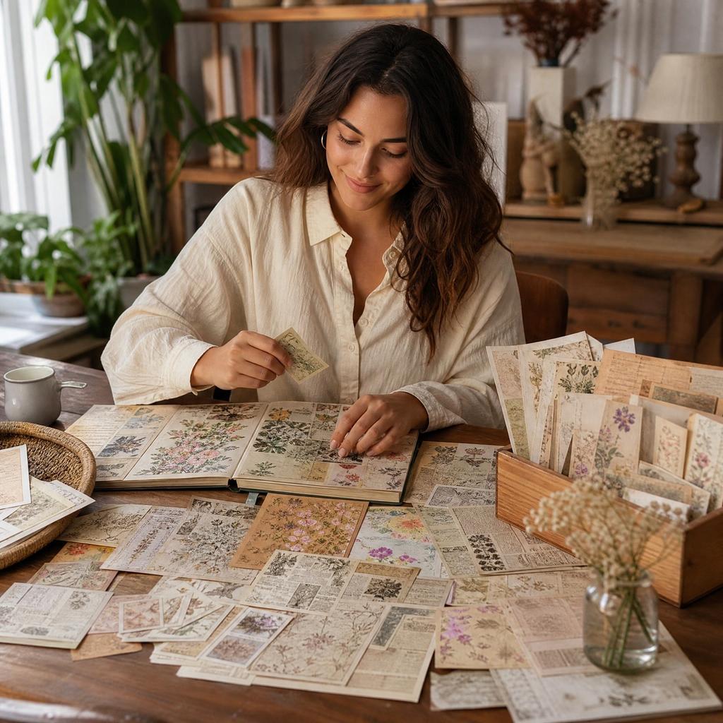Dekorativer Zeitungdruck für Journaling, Scrapbooking und Basteln