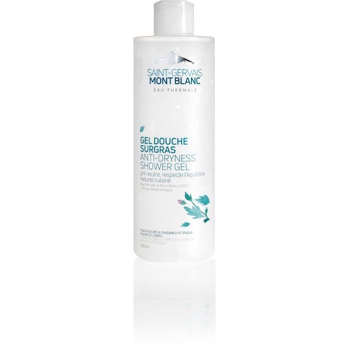 Gel Douche - SAINT-GERVAIS MONT BLANC - Surgras - 400 Ml - Hypoallergénique - Peaux Sèches