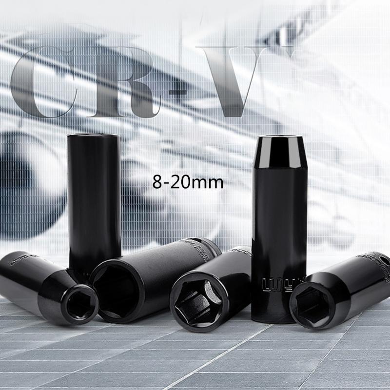 1/2" Inch Drive Deep Impact Sockets Air Pneumatic Socket Wrench Head 8-20mm Standard Car Auto Truck Repair Tool