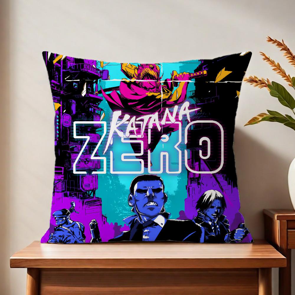 Game KKatana Zero cushion cover For Pillow Printing Sofa Decoration Home Car Room Coffee Shop Office Nordic Simplicity