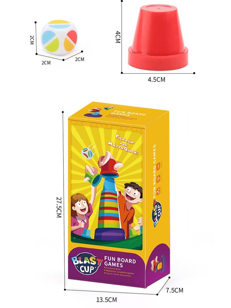 Cross-Border Children's Stacking Cup Puzzle Game: Colorful Brain Training & Early Education Toy