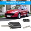 2 Buttons Flip Folding Key Case Black Remote Flip Folding Key Shell Cover Case for Peugeot 207 307