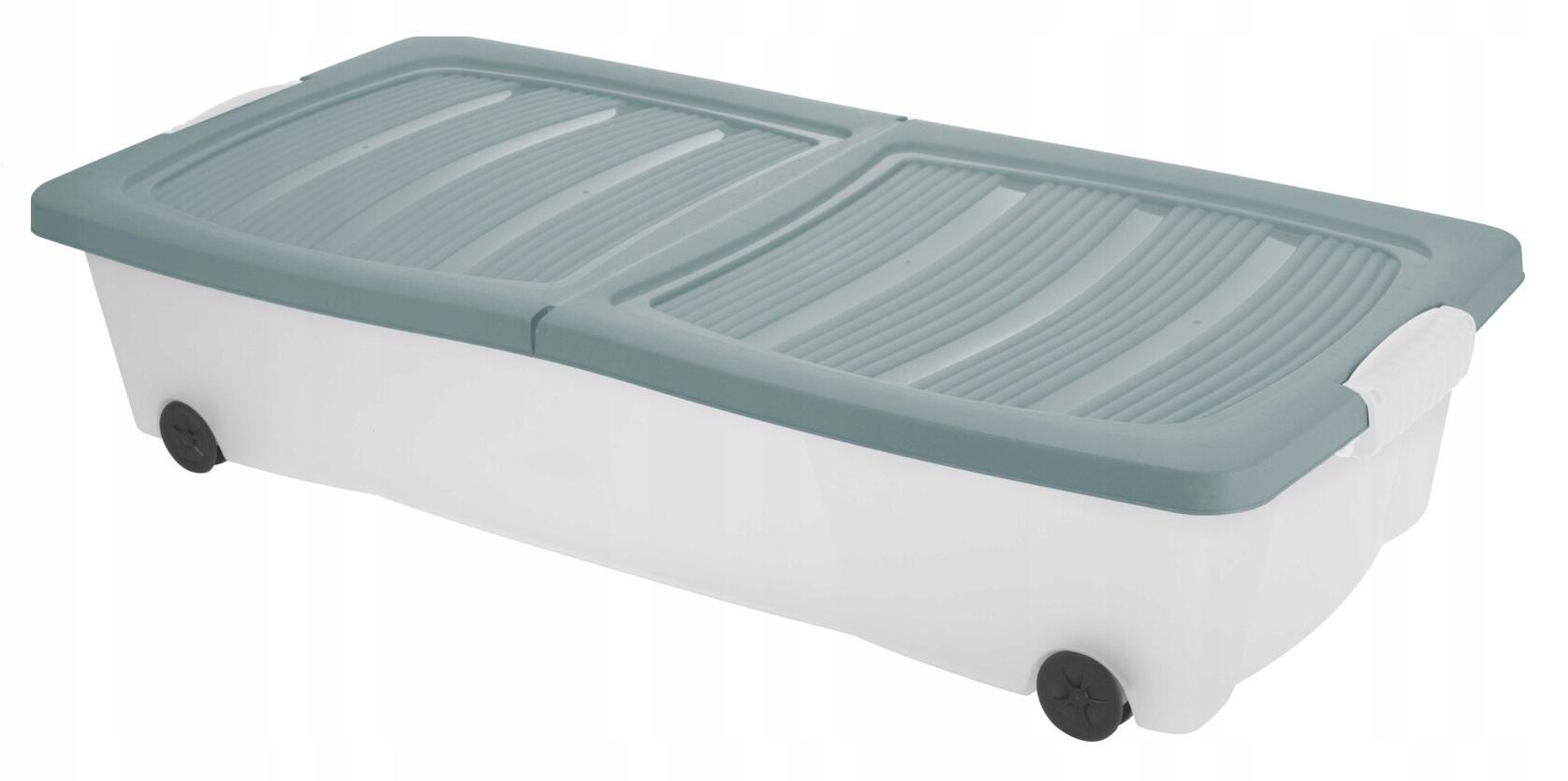Storage box on wheels 80 x 40 x 17 cm
