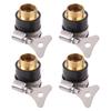 1/4Inch Tap Connector Brass Thread Fittings 4Pieces For Garden Irrigation Car Wash Easy Installation Faucet Adapter
