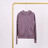 LULU Embossed Slim Fit Full Zip Fleece Hoodie - Gold Logo & Zipper, Casual Yoga Wear.