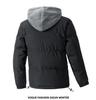 Men's Winter Hooded Faux Two-Piece Fleece Cotton Jacket - Thick and Warm