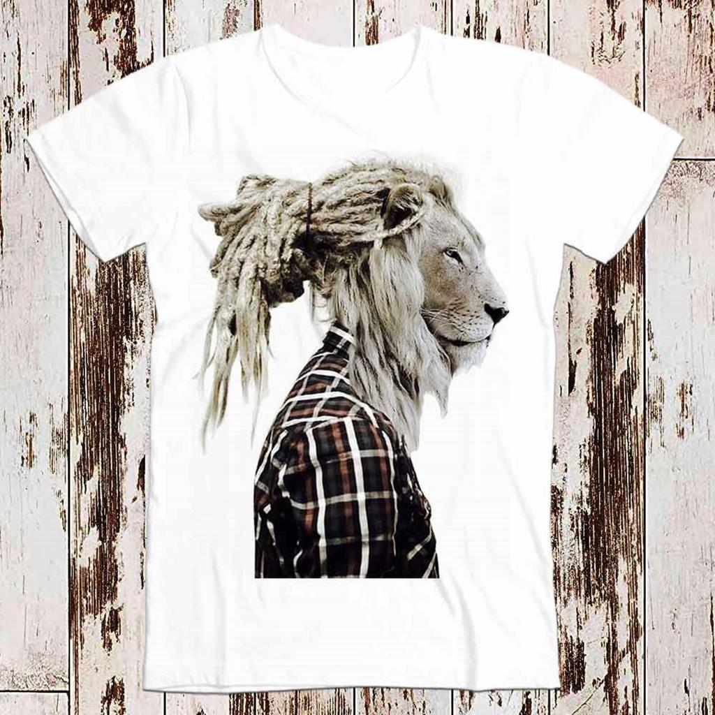 Lion Rasta Art Animal Wild Meme T Shirt Meme Gift Funny Tee Vintage Unisex Gamer Cult Movie Music Adult Top Tee 8047