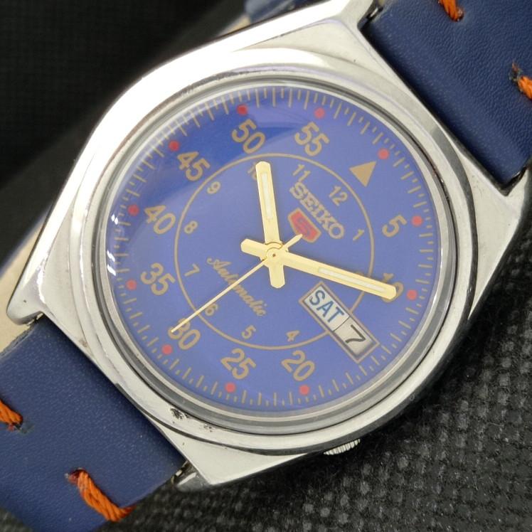 

Б/У винтажные часы SEIKO 5 AUTOMATIC 7009A JAPAN MENS D/D BLUE WATCH 608e-a315983-9 SKU608e-a315983