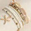 Böhmisches Seestern Perlen Muschel Armband Sommer Strand Wind Urlaub Mehrschichtiger Schmuck