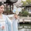 Long Handled Chinese Style Fan Handmade Dance Fan Ancient Flower Fan  Artistic Performance
