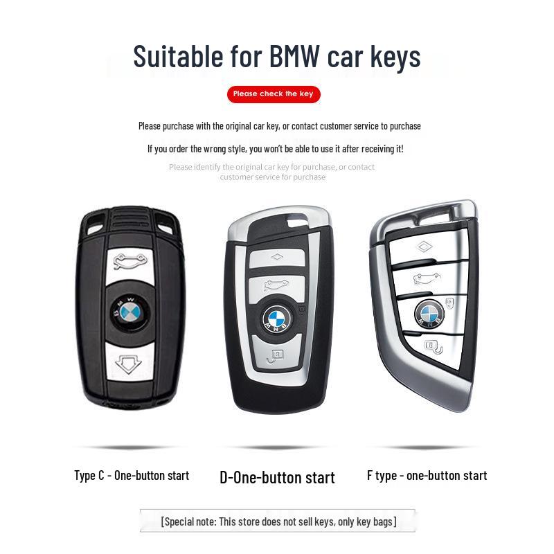 BMW Key Case for X3/X5/X1, New 3 Series, i3, 5 Series 325Li/530/iX3 - Gradient Shell Buckle