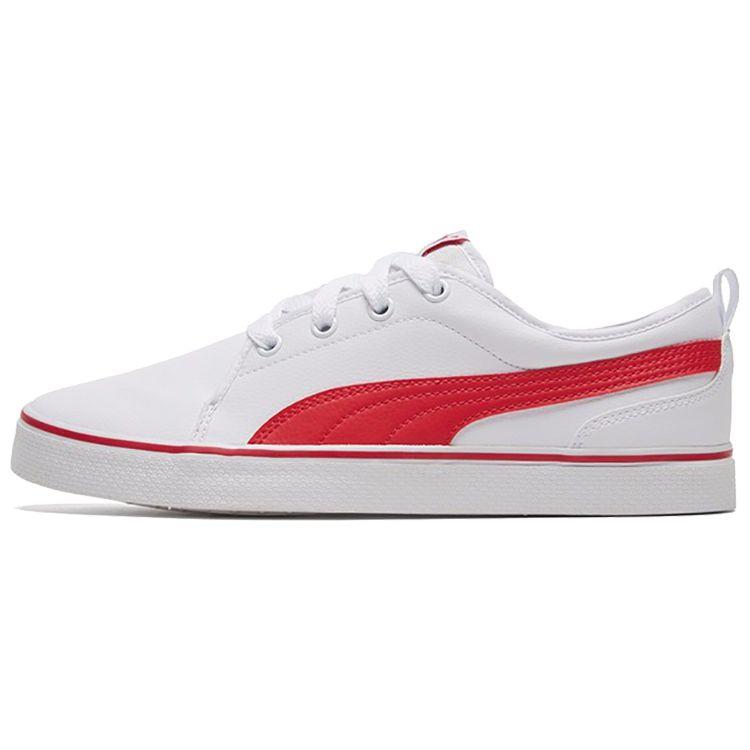 Puma Low Top Skate Shoes Unisex sneaker White Red 367928-02