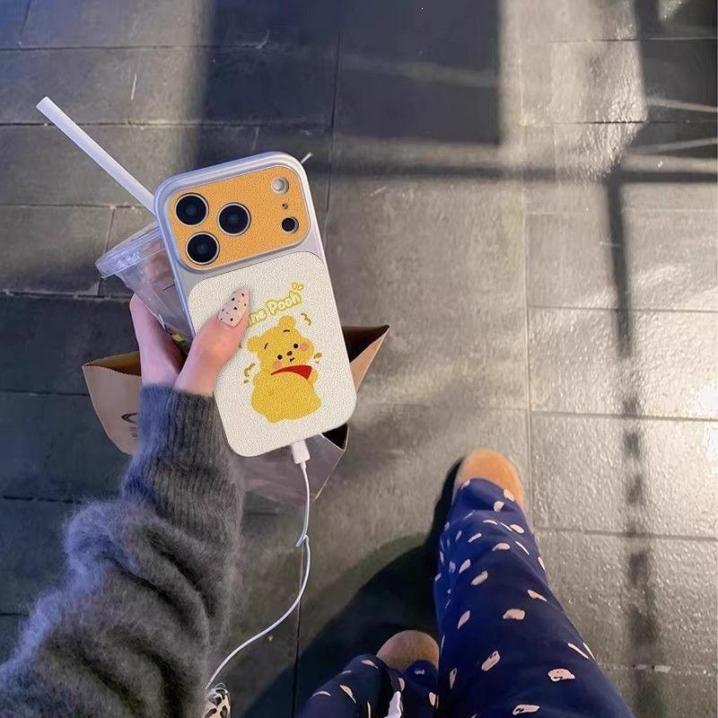 Winnie the Pooh Lambskin for iPhone11 Cartoon 11ProMax Mobile Phone Case 11 Apple 11Pro Electroplating 11