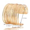 European Statement Open Bracelet Bangles for Women Exaggerate Metal Multilayer Cuff Bangle Party Punk Arm Wrist Charms Zircon