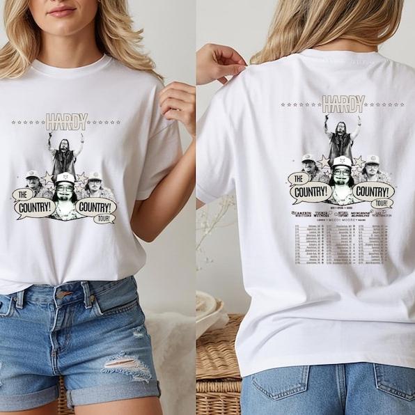 2026 HARDY the Country Tour Shirt, Hardy Concert T-shirt, Country Music Fan Gift, Hardy 2 Sided Print Concert Tee, Retro Hardy Tour Shirt 4XL