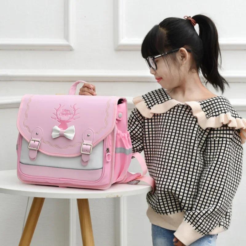 Mochilas Escolares Niñas Mochila Ortopédica Linda Impermeable para Adolescentes Bolsa Flip Book Estudiante Grado 1-3 Mochilas Infantil