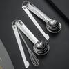 ZISIZ Stainless Steel Measuring Spoons & Coffee Bag Clips Set