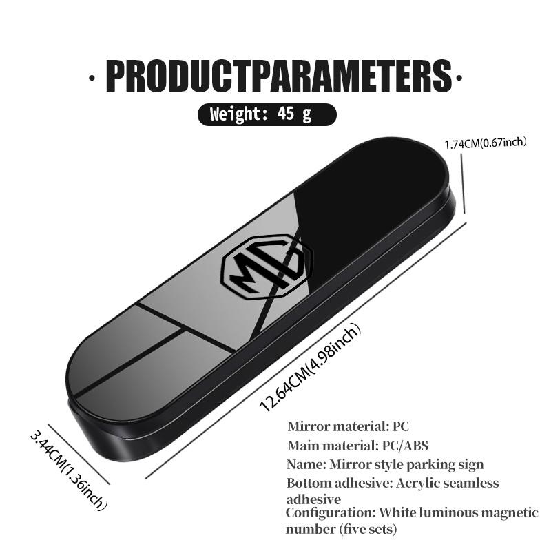 Universal Car Temporary Mirror Parking Phone Number Plate For MG RX5 RX8 350 550 6 3 5 7 ZR ZS HS GS GT Hector tcl6
