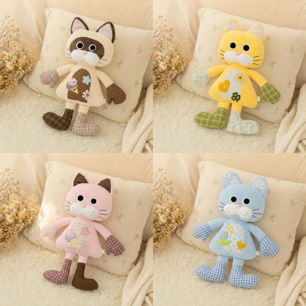 Cute Cartoon Cat Plush Toy With Pp Cotton Filling For Kids And Adults