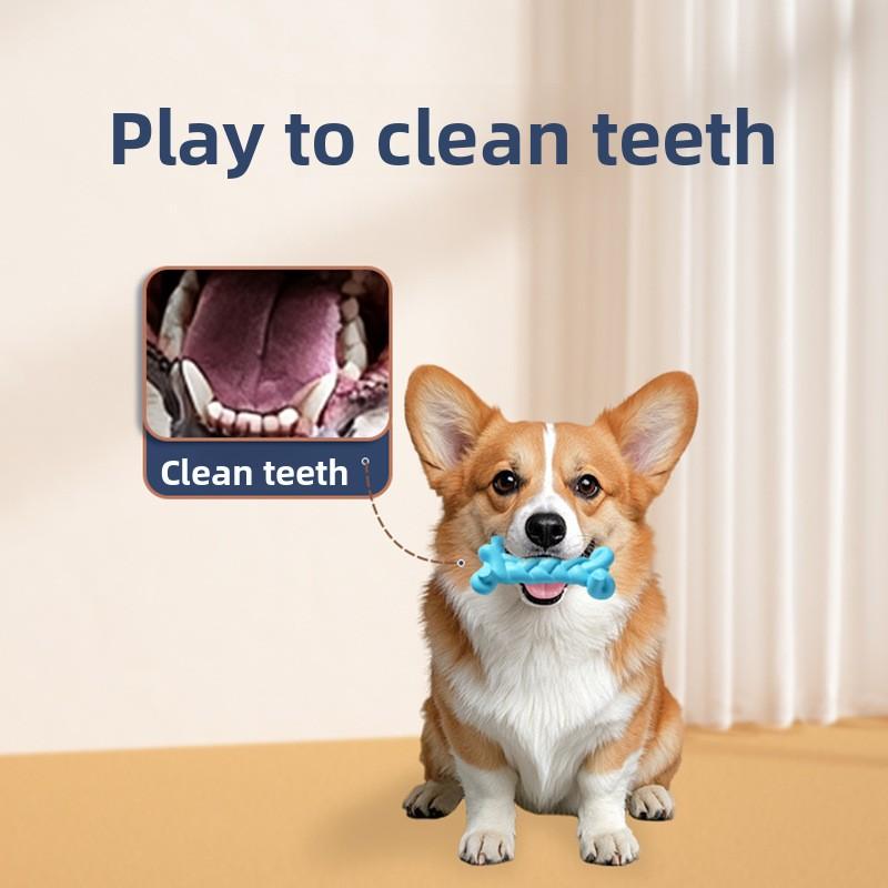 Chewing and Grinding Dog Toys, Unbreakable Simulation Bone Dog Toys, Natural Rubber Pet Toys