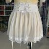 Plus Size Lace Waist Back Bandage Mini Skirt Women Sexy Ultra Thin Mesh Transparent Garter Suspender Belt For Stockings