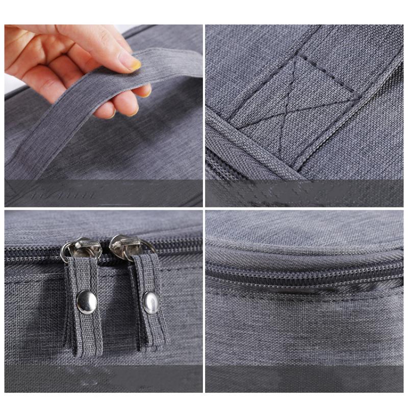 1pc Business Trip Men's Toiletry Bag Double Layer Large Capacity Cosmetic Bag Oxford Cloth Storage Bag Portable Handbag