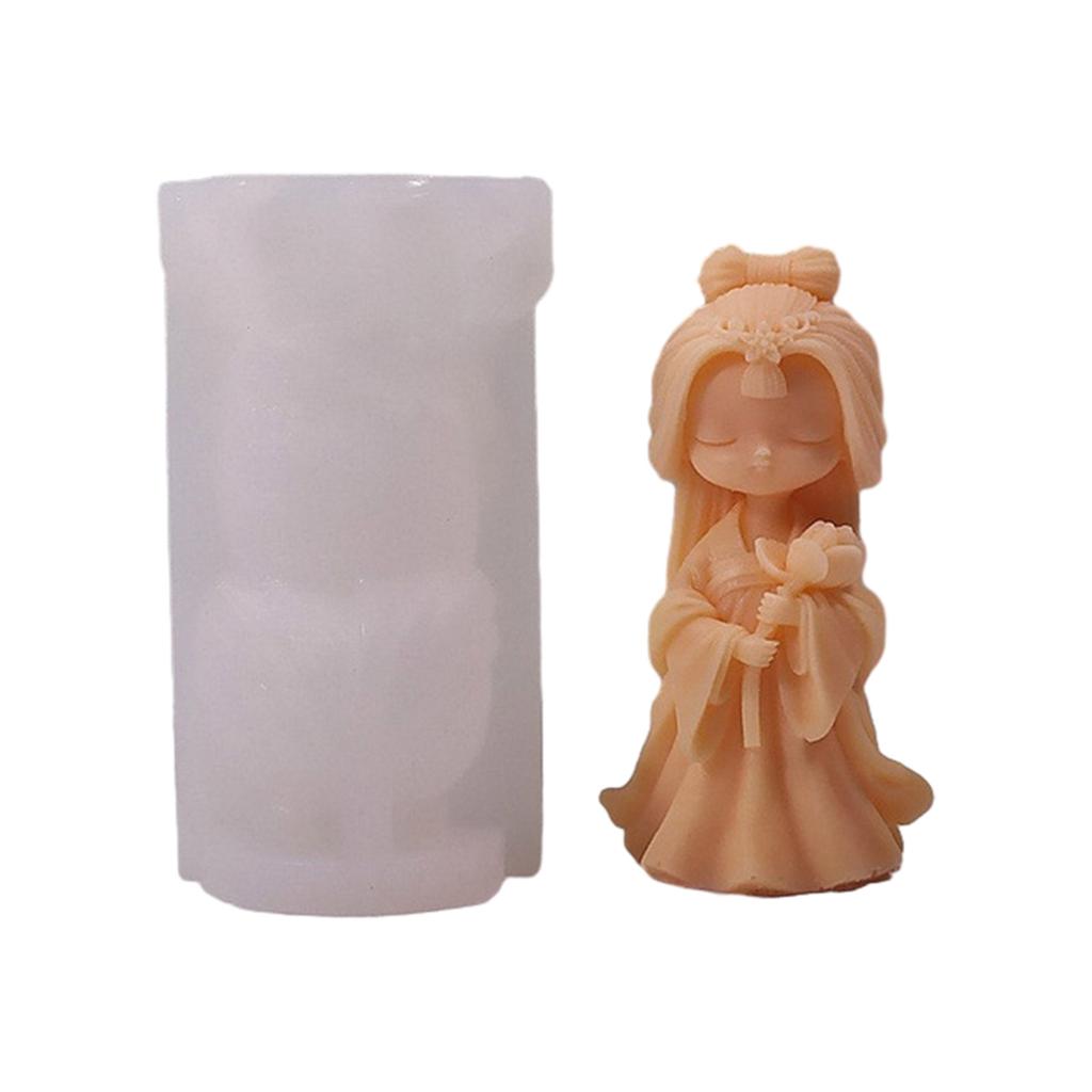3D Girl Silicone Candle Mold DIY Epoxy Resin Molds Desktop Ornament Crafts Cake Decorating Tool Home Decorations