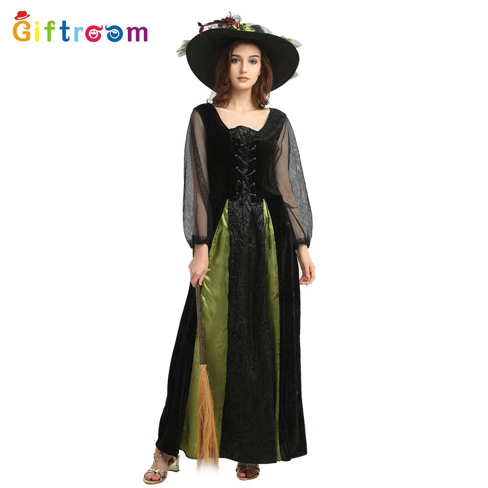 Captivating Green Feathered Witch Costume For Women Ideal For Stage And Costume Parties