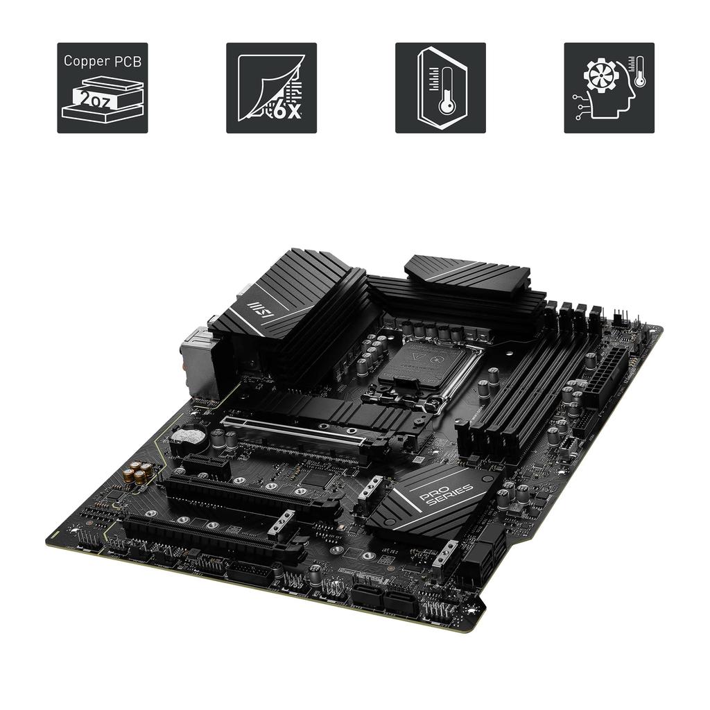 MSI PRO WIFI DDR4 Motherboard Intel Z790 LGA 1700 ATX Z790-P