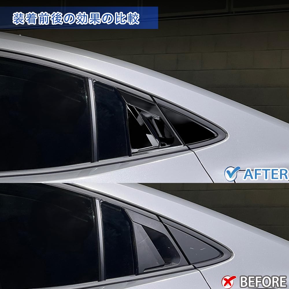 FOR Prius 60 Series 5th Generation New Prius 60 Series Rear Window Sporty Door Handle Bowl Side Window Louver Vent Protective Exterior Parts [GIKAKU]