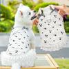 Dog Clothes Summer  Print Girls Straps Dress For Small Dogs Chihuahua Poodle Bow Puppy  Sling Dresses Skirt