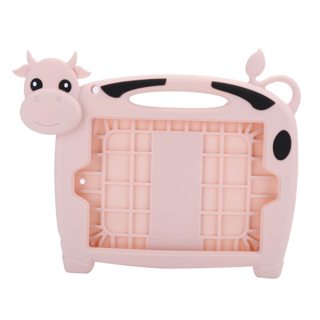 7.9 Inch Tablet Protective Cover Cute Cow Kids Silicone for iOS Mini12345 CasePink
