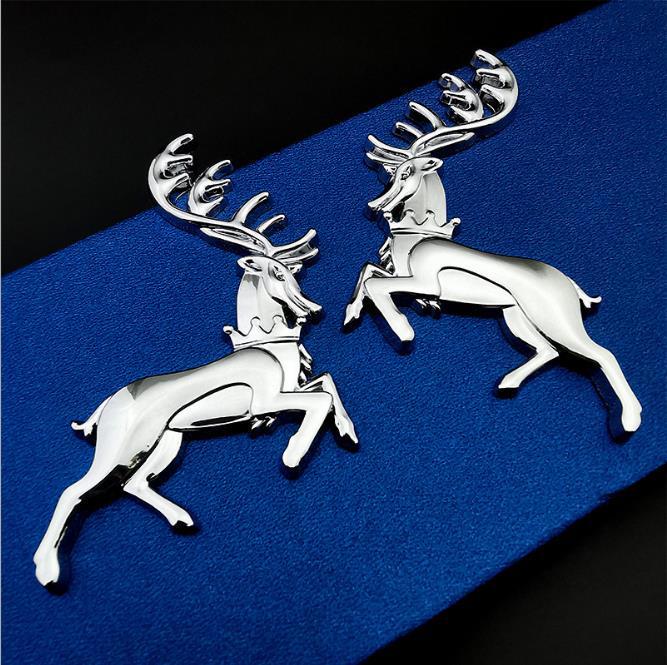 

Илу Пинъань 3D Металлическая наклейка с логотипом автомобиля в виде рогов для персонализированного украшения транспортного средства Left