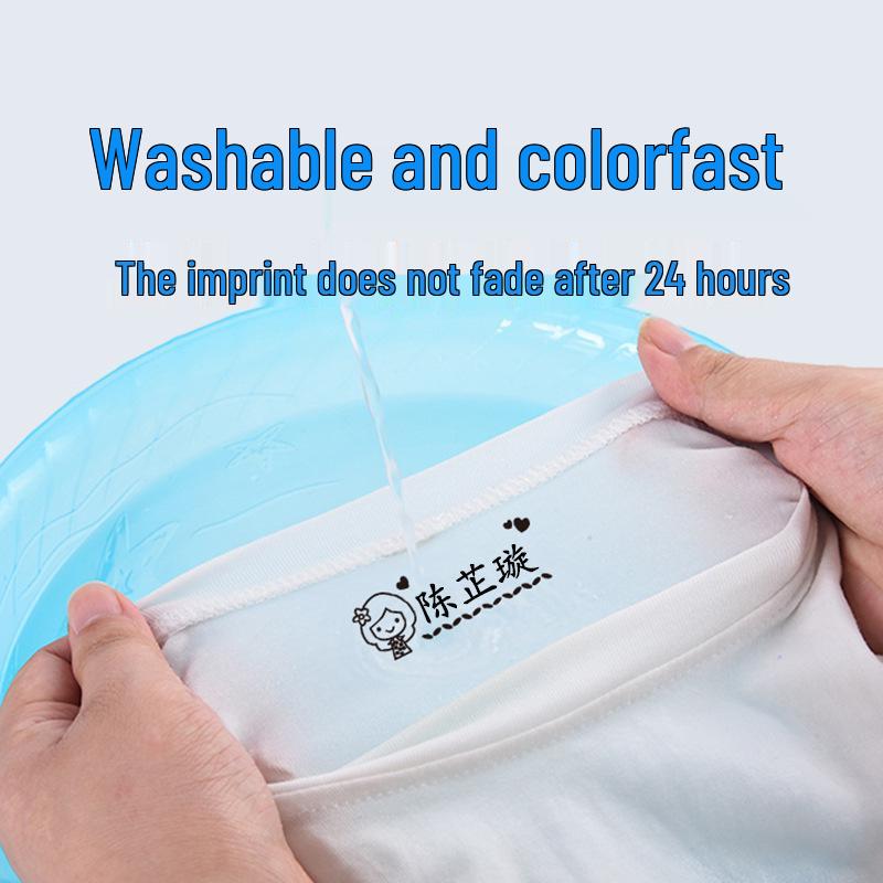 Individueller Cartoon Tier Namensstempel für Kinderkleidung