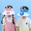 Kids Cartoon Sun Visor Hat with Fan