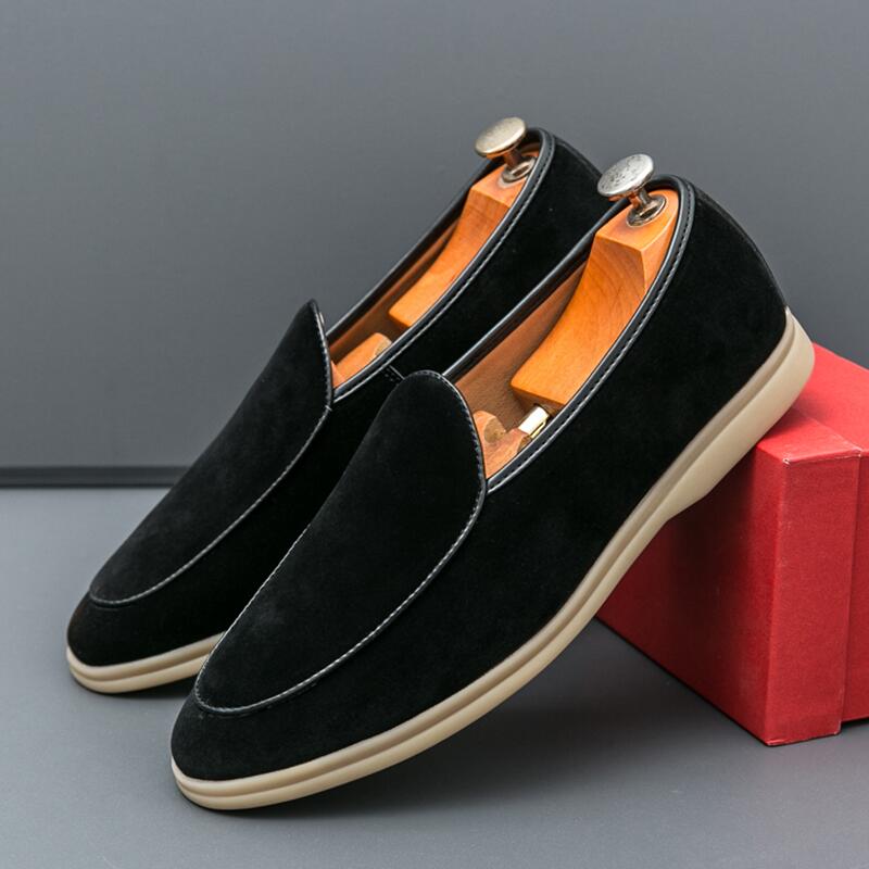 Fashion Men Luxury Brand Loafer Shoes Spring British Style Suede Men's Casual Shoes Breathable Comfort Slip-on Men Wedding Shoes