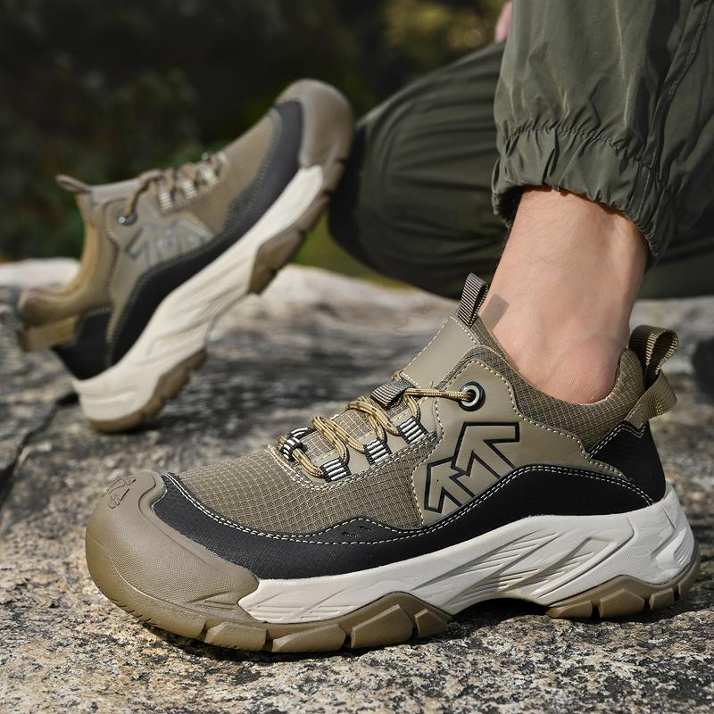 Comfortable Men's Hiking Shoes Casual Sneakers Daily Walking Travel Shoes Fashionable Treking Footwear Lightweight Mesh Shoes