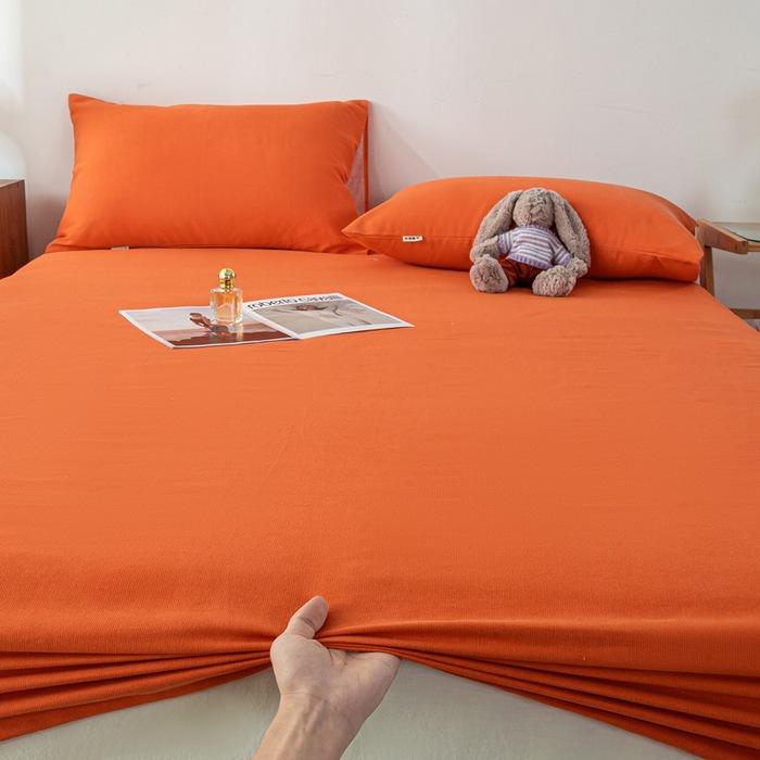 2025 New Old Coarse Cloth Printed Fitted Sheet Pure Cotton 1 Pcsfitted Sheet Protective Cover Dust Cover Non-slip Fitted Sheet