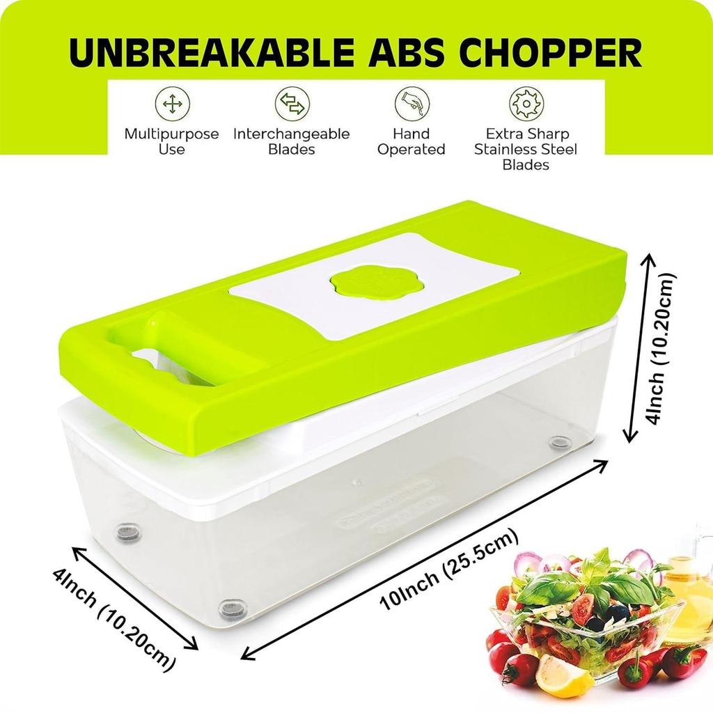 12 in 1 Multipurpose Chopper, Fruits & Vegetable Cutters, Grater Peeler Chipser, Unbreakable Food Grade Body