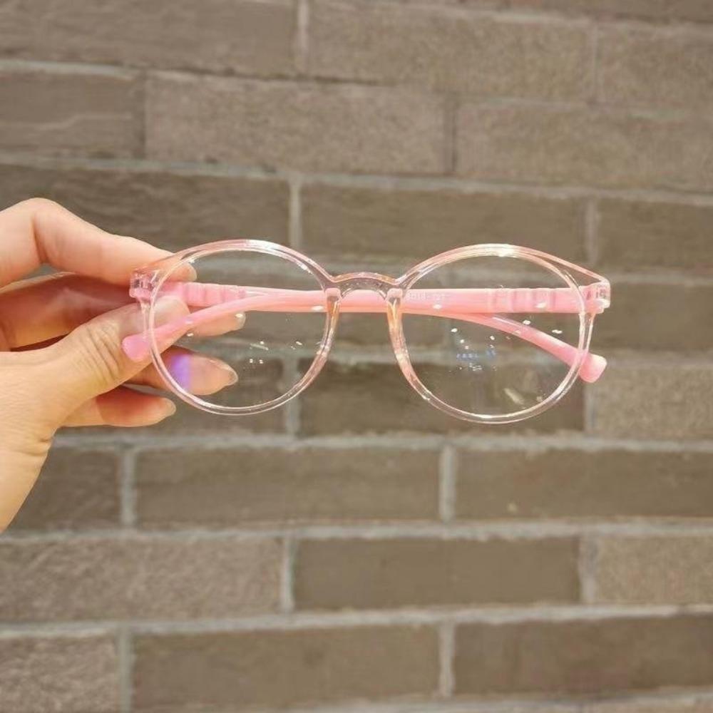 Round Anti Radiation Silicone Glasses for Kids 3-12Years Old Computer Anti-blue Light Eyeglasses