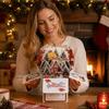 Hot Stamping Christmas Greeting Card Hollow Paper Carving Popup Card  Holiday Greeting
