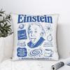 Albert Einsteins Genie Geschichte Kissenbezug Weiche Polyester Kissenhülle Geschenk Physiker Kissenhülle Abdeckung Zuhause Quadratisch